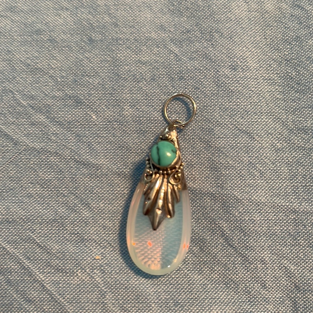 Moonstone with turquoise